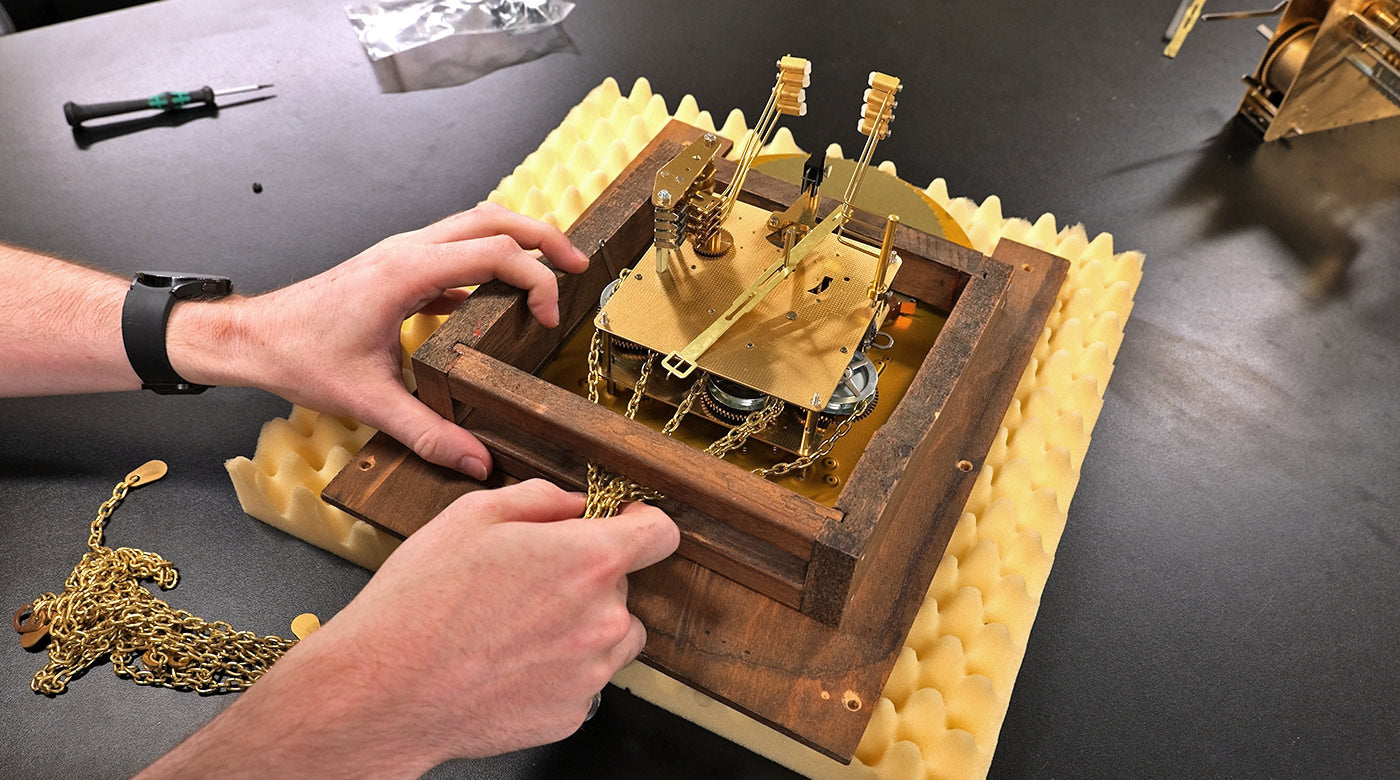 Clock Movement Conversion - old Jauch 77 to Hermle 208 Kit