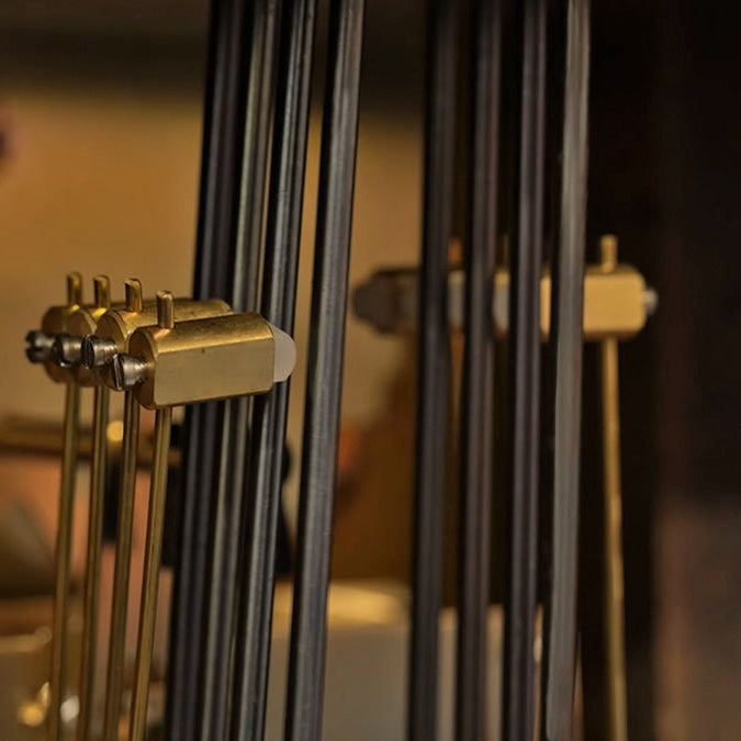 Chime hammers on a mechanical clock movement