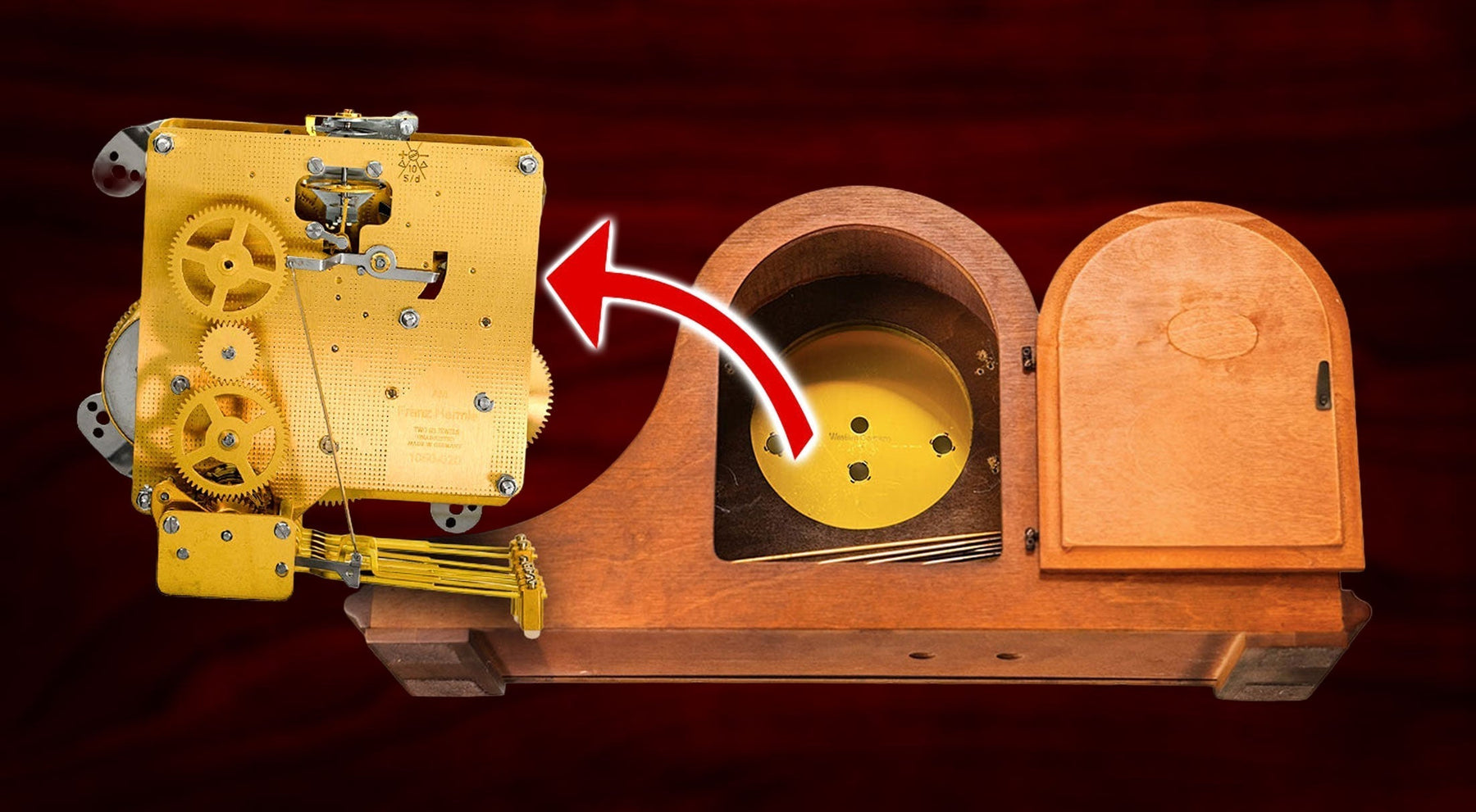 How to take a movement out of a Mantel Clock