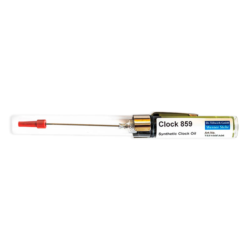 Small vial of clock oil with long dropper end
