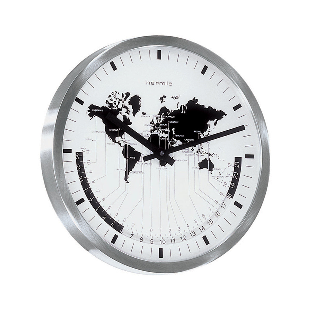 AIRPORT WORLD MAP TIMEZONE WALL CLOCK — Emperor Clock Company