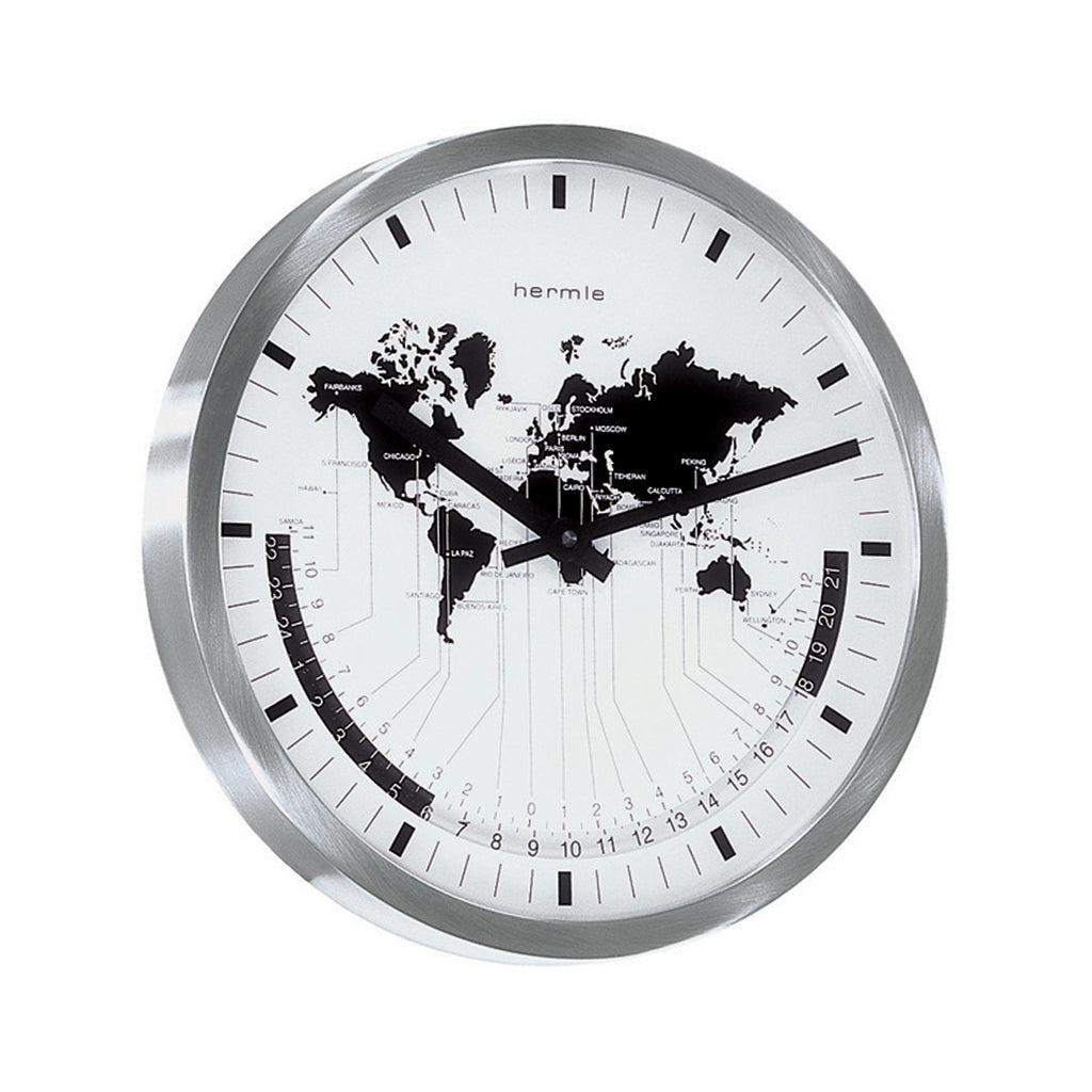AIRPORT WORLD MAP TIMEZONE WALL CLOCK — Emperor Clock Company
