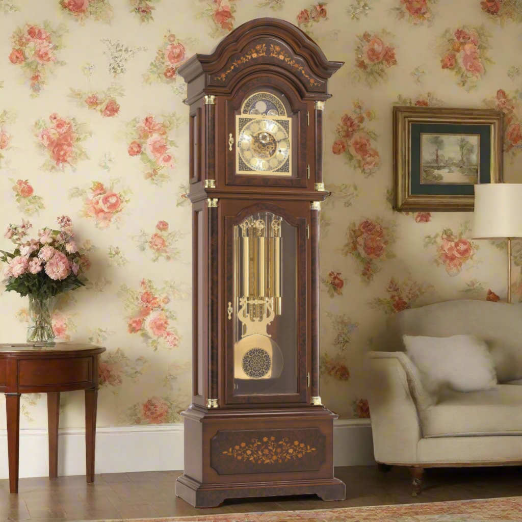 Handcrafted Traditional Berlin Walnut Grandfather Clock