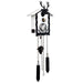 Black and white cuckoo clock with decorative deer head