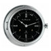 Caspian ship's bell clock - nickel with black clock face