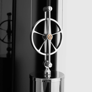 Metal mechanical clock weight detail of luxury clock.