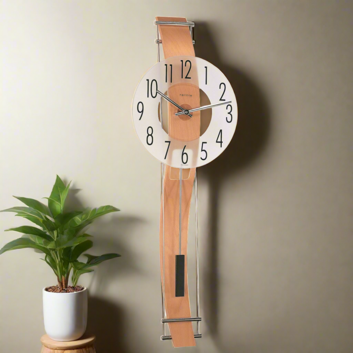 Modern Curved Kennington Regulator Wall Clock — Emperor Clock Company
