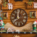 Close up of wooden cuckoo clock face with words 'Made In Germany'