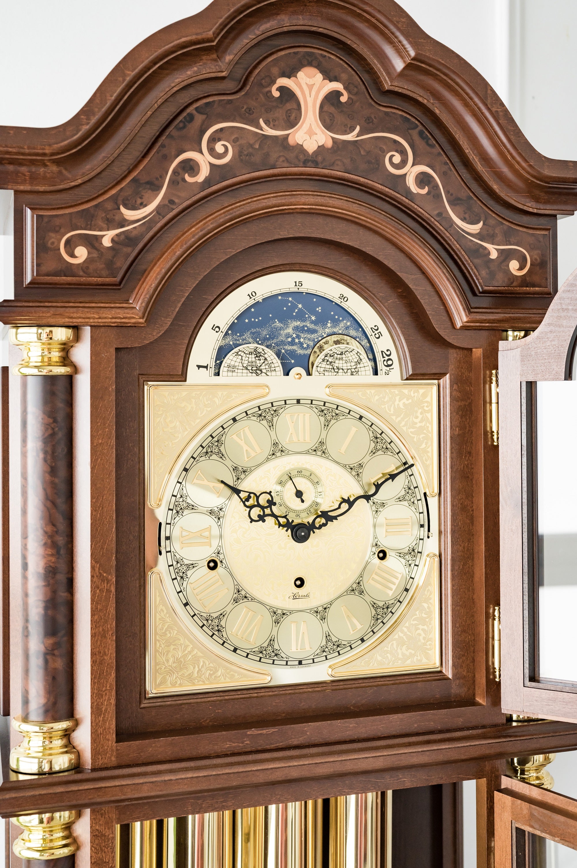 Handcrafted Traditional Biltmore Walnut Grandfather Clock