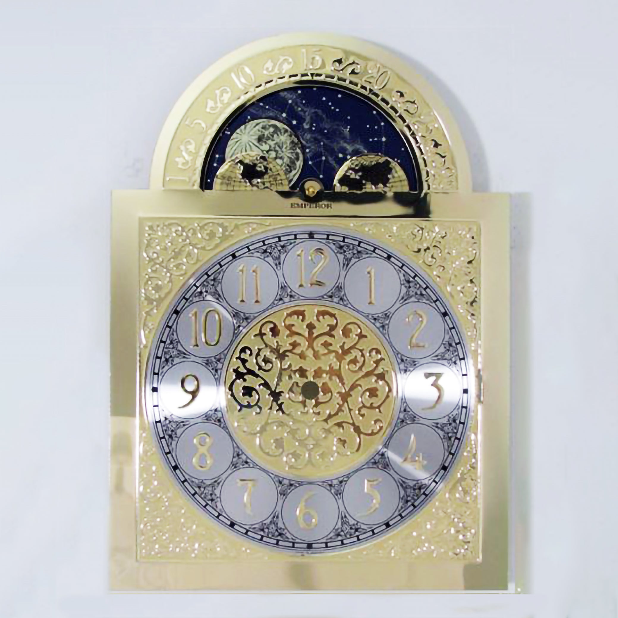 Hermle 451 Moon Phase Grandfather Clock Dial — Emperor Clock Company