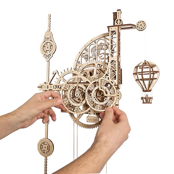 Steampunk Clock - UGears Wooden 3D Puzzles for Adults, Buildable Model Kit